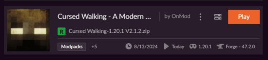 Cursed Walking CurseForge Installation