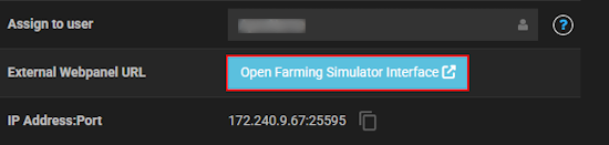 Apex Hosting Farming Simulator 25 Panel Interface