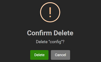 Apex Hosting Delete Confirmation