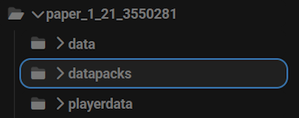 Apex Hosting Datapacks Folder