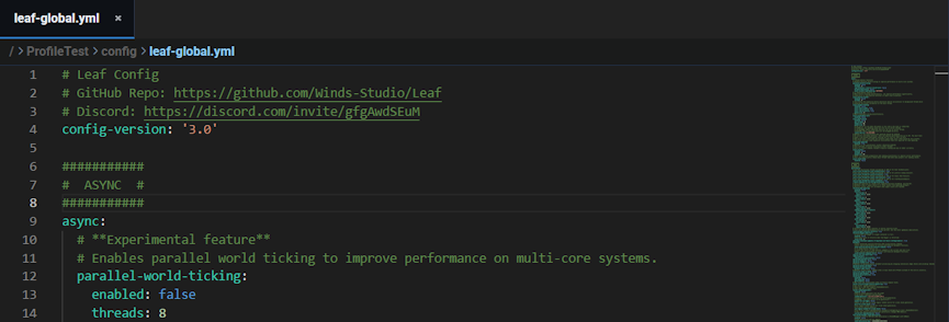 Minecraft LeafMC Configuration