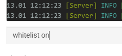 Enabling Whitelist in Console