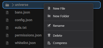 Hytale Server Universe Folder
