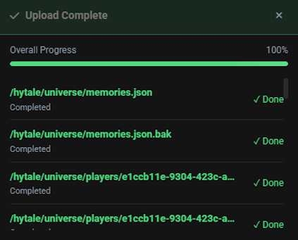Hytale Singleplayer World Migration to Server