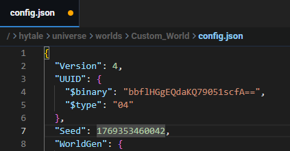Hytale Server Change World Seed