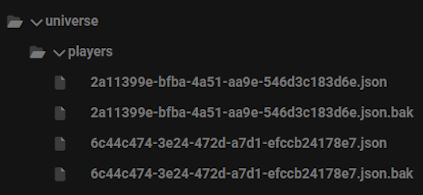 Hytale Player UUID json files