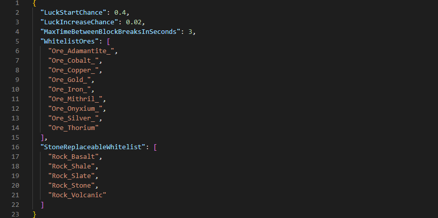 Hytale Lucky Mining Configuration File