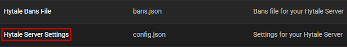 Hytale Server Settings
