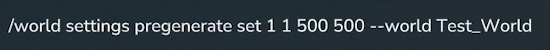 Hytale Pregenerate World Command