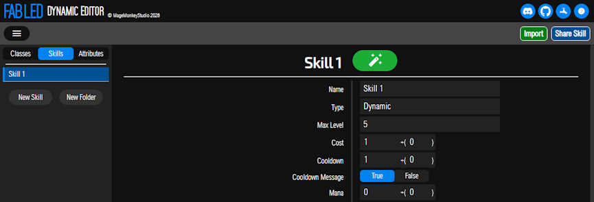 Fabled Creating a Skill