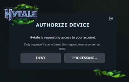 Hytale Auth Device