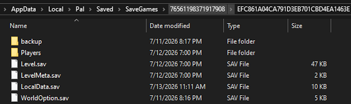 Palworld Save Files