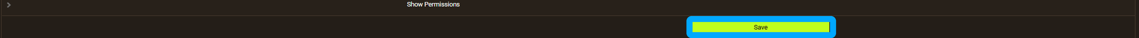 Botón Save destacado en la página Server Overview del panel de Apex