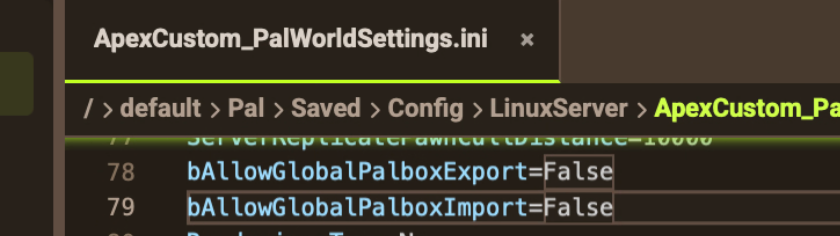 Palworld Common Issues - Edit Config to Allow Pal Transfer